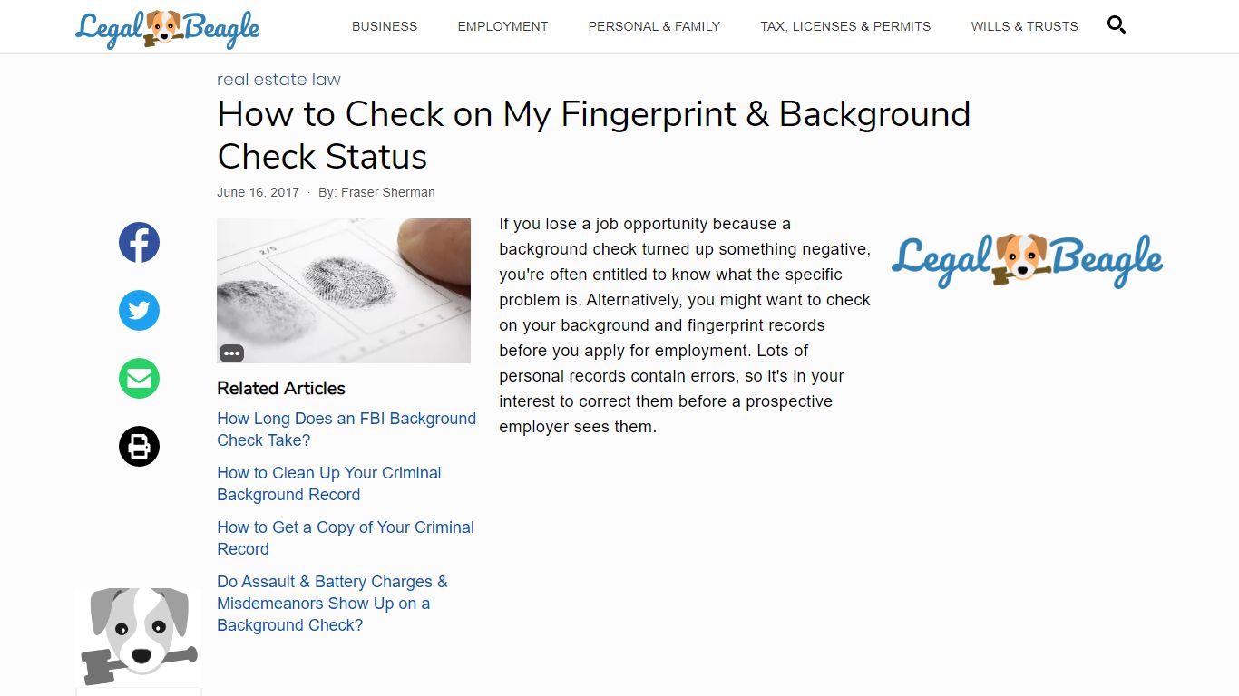 How to Check on My Fingerprint & Background Check Status